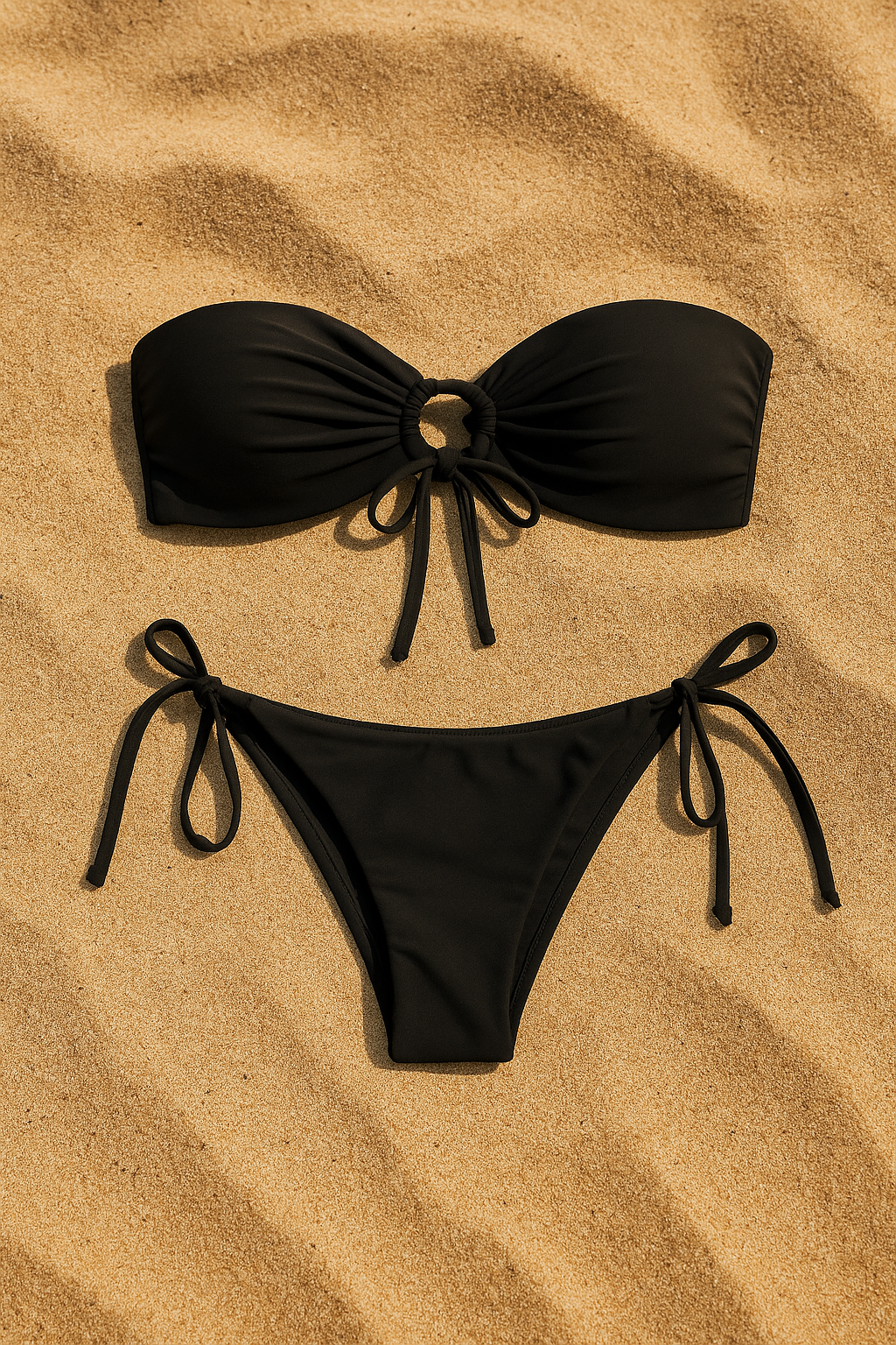 Bikini Black Tie Bandeau